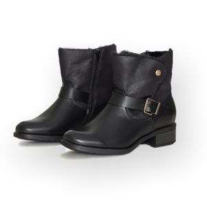NWT Evans Women’s Ankle Boot Beauty Faux Fur Lining Buckle Accent Extra Wide 7